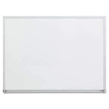 UNIVERSAL OFFICE PRODUCTS Dry-Erase Board, Melamine, 24 x 18, Satin-Finished Aluminum Frame - Janitorial Superstore