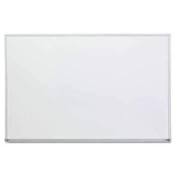 Universal® Dry Erase Board, Melamine, 36 x 24, Satin-Finished Aluminum Frame - Janitorial Superstore