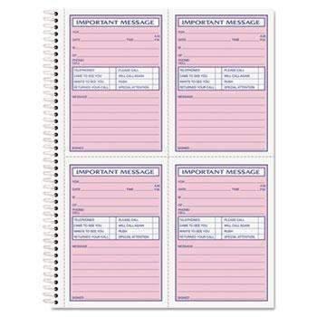 TOPS™ Telephone Message Book, Fax/Mobile Section, 5 1/2 x 3 3/16, Two-Part, 200/Book - Janitorial Superstore
