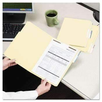 Smead® Folders, Two Fasteners, 1/3 Cut Assorted Top Tabs, Letter, Manila, 50/Box - Janitorial Superstore