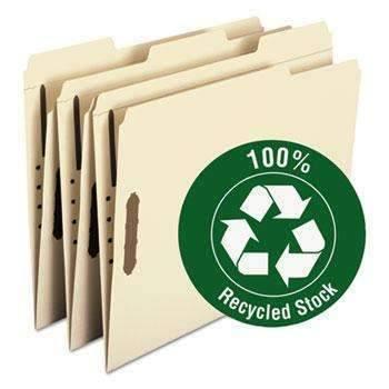 Smead® Folders, Two Fasteners, 1/3 Cut Assorted Top Tabs, Letter, Manila, 50/Box - Janitorial Superstore