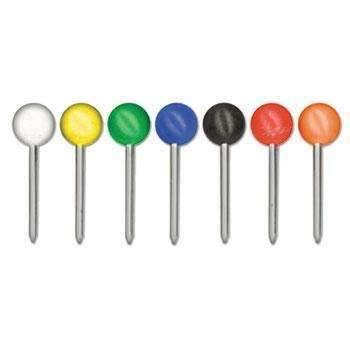 GEM® Map Tacks, Plastic, Assorted, 3/8", 100/Box - Janitorial Superstore