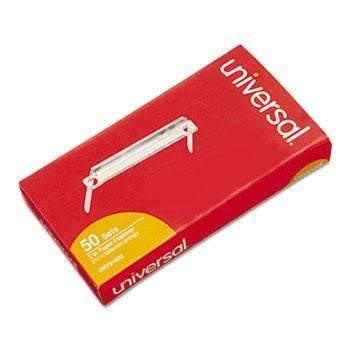 Universal® Complete Two-Piece Paper File Fasteners, Two Inch Capacity, 50/Box - Janitorial Superstore