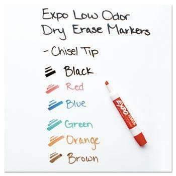 EXPO® Dry Erase Marker & Organizer Kit, Chisel Tip, Assorted, 6/Set - Janitorial Superstore
