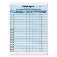 Tabbies® Patient Sign-In Label Forms, 8 1/2 x 11 5/8, 125 Sheets/Pack, Blue - Janitorial Superstore