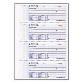 Rediform® Money Receipt Book, 2 3/4 x 7, Carbonless Triplicate, 200 Sets/Book - Janitorial Superstore