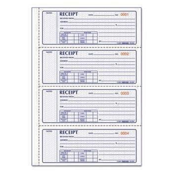 Rediform® Money Receipt Book, 2 3/4 x 7, Carbonless Triplicate, 100 Sets/Book - Janitorial Superstore