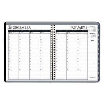 House of Doolittle™ Recycled Wirebound Weekly/Monthly Planner, 8 1/2 x 11, Black Leatherette, 2023 - Janitorial Superstore