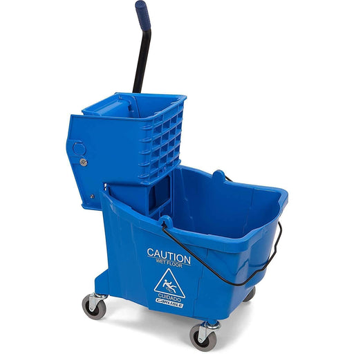 Commercial Mop Bucket with Side-Press Wringer 35 Quart - Blue - Janitorial Superstore