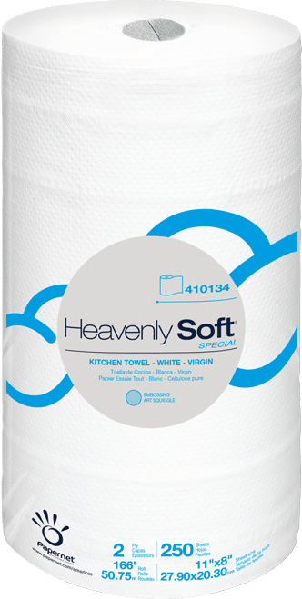 Heavenly Soft 410134 Kitchen Paper Towel Soft Special 2 ply, 8x11", 12 Packages of 250 Sheets (4904) - Janitorial Superstore