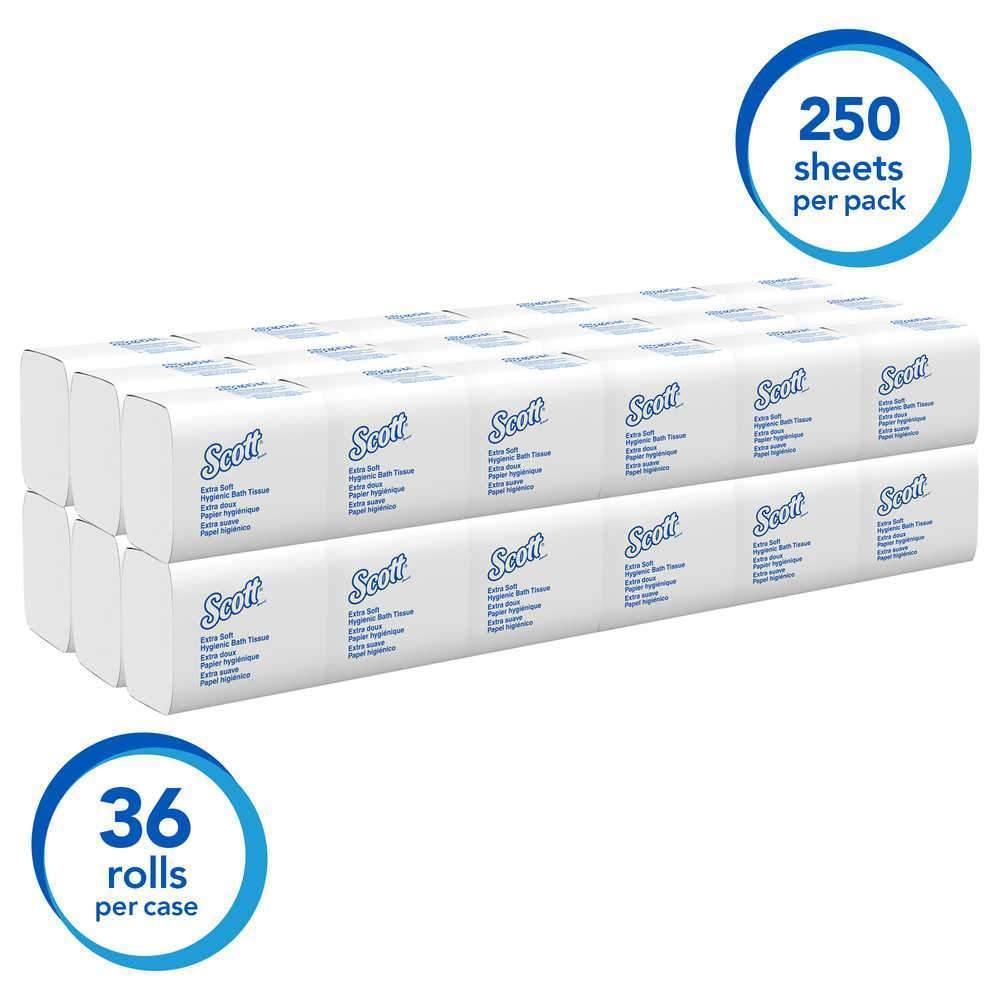 Scott® 48280 Control HBT Hygienic Bath Tissue, 36 Packs of 250 Sheets (Elite Program) - Janitorial Superstore