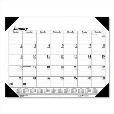 Recycled One-Color Refillable Monthly Desk Pad Calendar, 22 x 17, 2023 - Janitorial Superstore