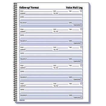 Rediform® Voice Mail Wirebound Log Books, 8 x 10 5/8, 500 Sets/Book - Janitorial Superstore