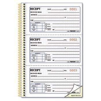 Rediform® Money Receipt Book, 2 3/4 x 5, Two-Part Carbonless, 225 Sets/Book - Janitorial Superstore