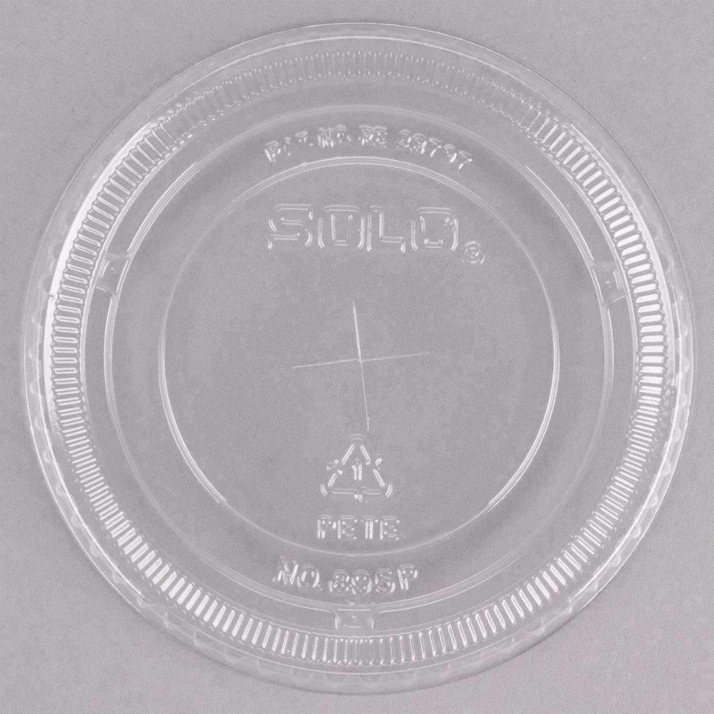Dart Solo 695TS 12/14 oz. Clear PET Lid with Straw Slot - 1000/Case - Janitorial Superstore