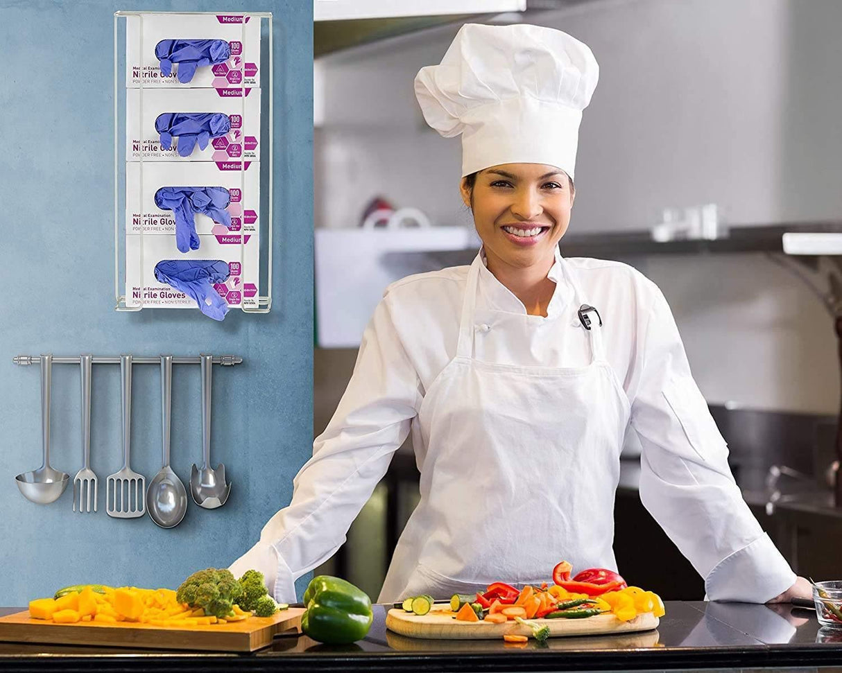 Alpine Industries Quadruple Box Wired Wall Mounted Glove Dispenser - Janitorial Superstore