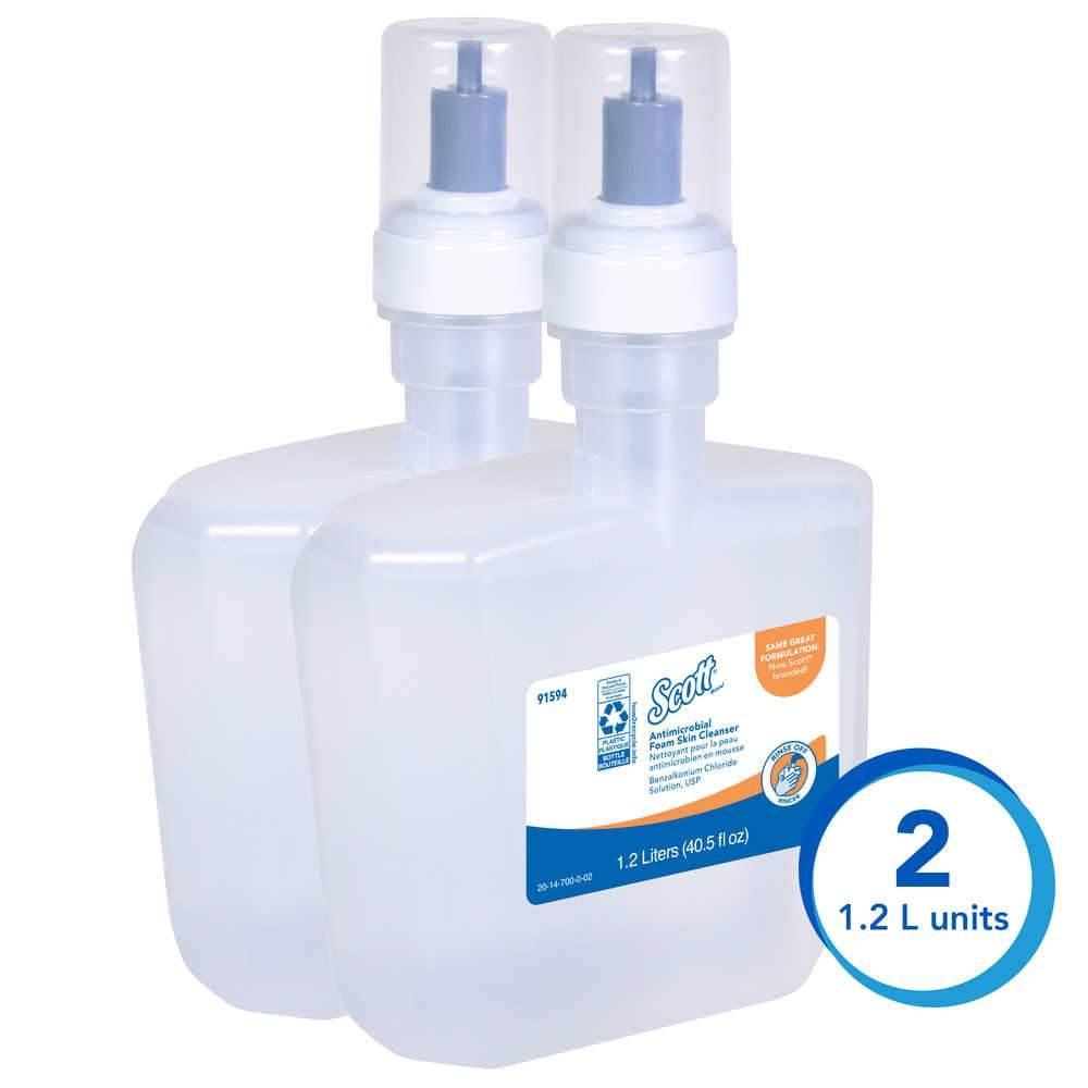 Scott® Control Antimicrobial Foam Skin Cleanser 1.2 Liter, 2 Pack (91594) (Elite Program) - Janitorial Superstore