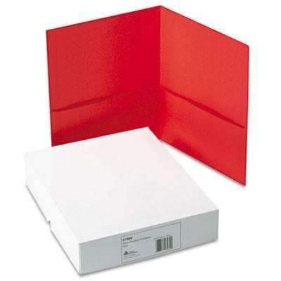 Avery® Two-Pocket Folder, 40-Sheet Capacity, Red, 25/Box - Janitorial Superstore