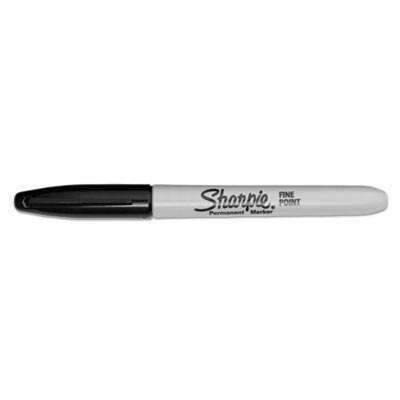 Sharpie® Fine Point Permanent Marker, Black, 12 Pk - Janitorial Superstore