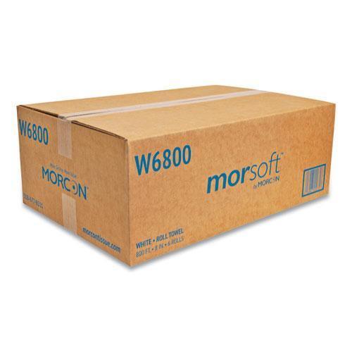 Morcon Morsoft Universal Roll Towels, 8" X 800 Ft, White, 6 Rolls-carton - Janitorial Superstore