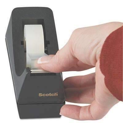 Scotch™ Desktop Tape Dispenser, 1" Core, Weighted Non-Skid Base, Black - Janitorial Superstore