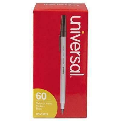 Economy Ballpoint Stick Oil-Based Pen, Black Ink, 60/Pack - Janitorial Superstore