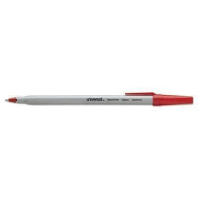 Economy Ballpoint Stick Oil-Based Pen, Red Ink, 12 Pack - Janitorial Superstore