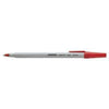 Economy Ballpoint Stick Oil-Based Pen, Red Ink, 12 Pack - Janitorial Superstore