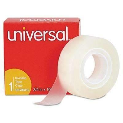 Universal® Invisible Tape, 3/4" x 1000", 1 Core, 12/Pack - Janitorial Superstore