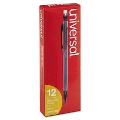 Universal® Mechanical Pencil, 0.7mm, Smoke, 12 Pack - Janitorial Superstore