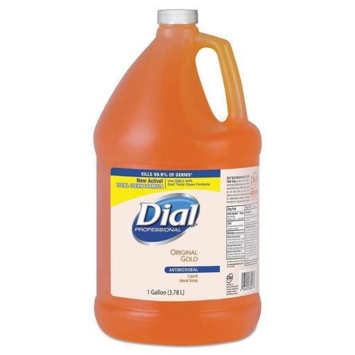 Dial Gold Antibacterial Liquid Hand Soap, Floral Fragrance, 1 gal Bottle - Janitorial Superstore