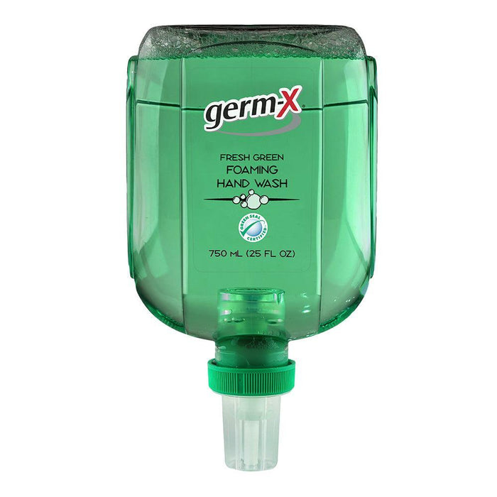 Germ-X Fresh Green Foaming Hand Wash, 750 ML, 4 Case - Janitorial Superstore