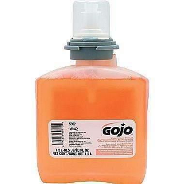 GOJO 5362-02 Premium Foam Antibacterial Hand Wash TFX™ 1200 mL Refill, 2 Cartridges - Janitorial Superstore