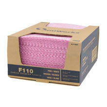 SANIWORKS CHOICE COUNTER TOWEL - PINK & WHITE - 12"X21" - 200 PER CASE