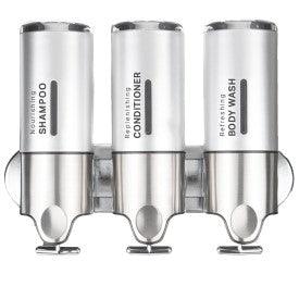 EcoLux Silver 500ml x3 Pull Wall Mount Dispenser - Janitorial Superstore