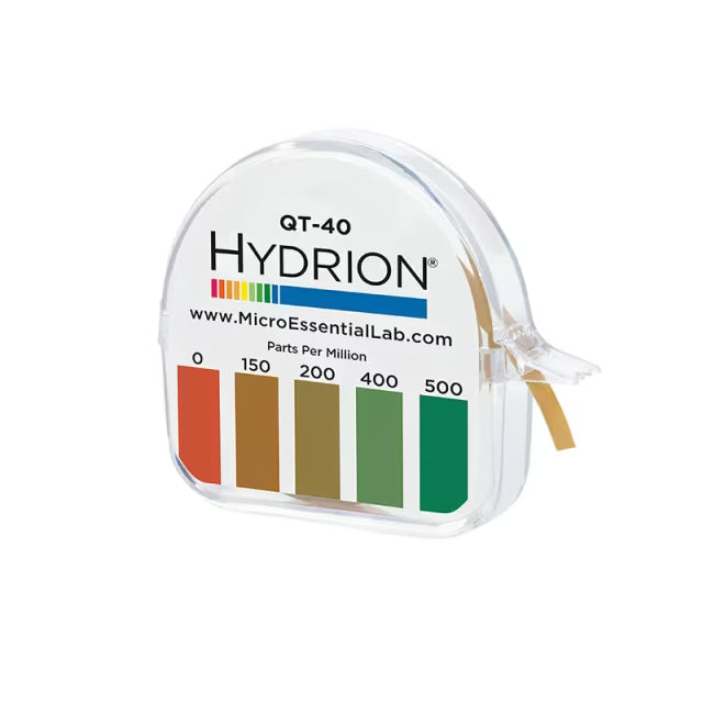 Hydrion® Quaternary pH Test Strips 0, 150, 200, 400, 500 PPM Range Test