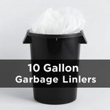 JanWise 24x24 Clear Garbage Bag Liners, 6 Mic 1,000cs, 7-10 Gal (#741)