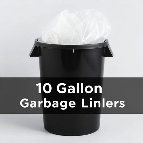 JanWise 24x24 Clear Garbage Bag Liners, 6 Mic 1,000cs, 7-10 Gal (#741)