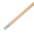 Metal Tip Threaded Hardwood Broom Handle, 0.94