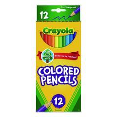 Long-Length Colored Pencil Set, 3.3 mm, 2B, Assorted Lead and Barrel Colors, Dozen (CYO684012)