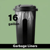 Commercial white trash bags for 12-15 gallon cans