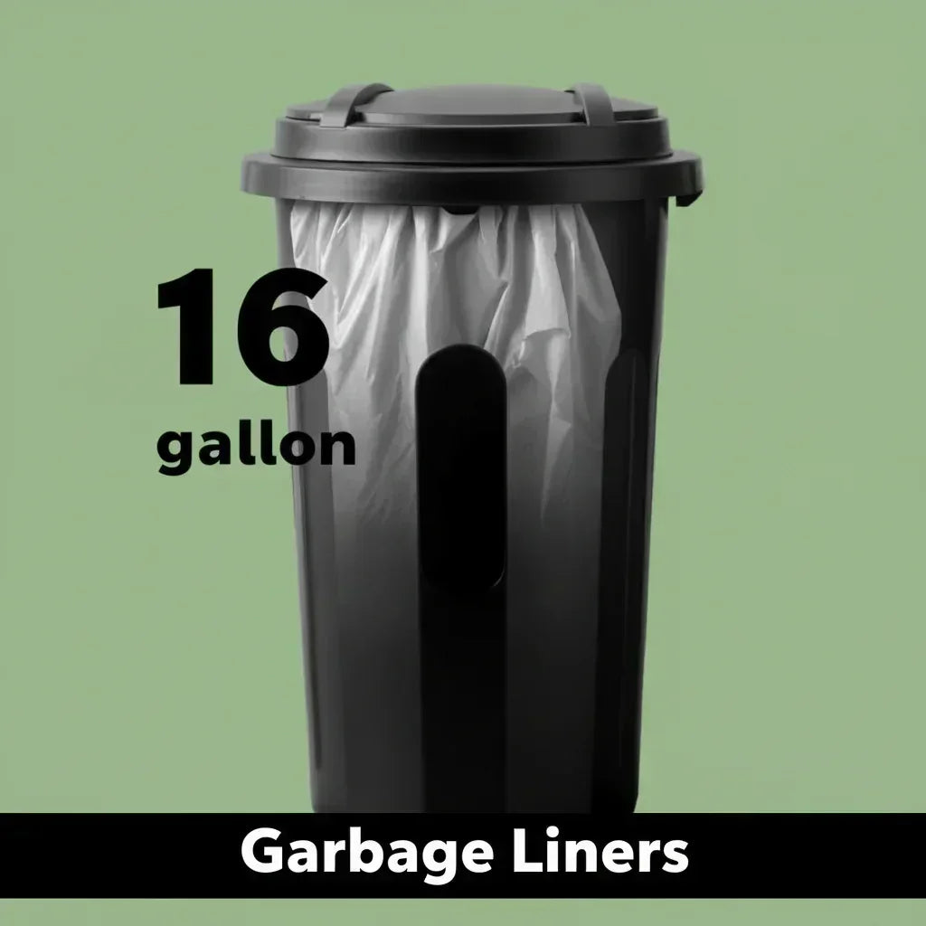 Commercial white trash bags for 12-15 gallon cans