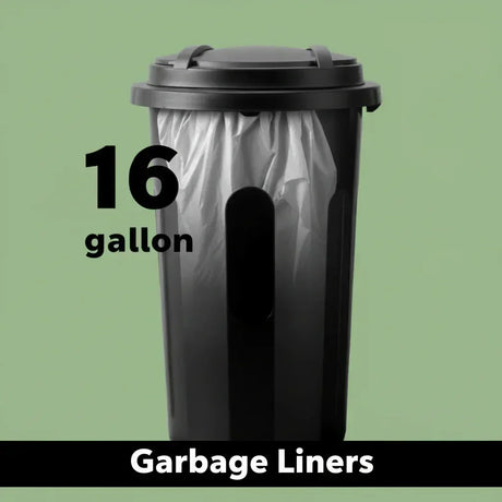 Commercial white trash bags for 12-15 gallon cans