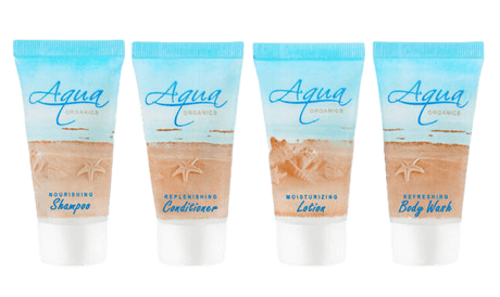 Aqua Organics Set 25ea Shamp, Cond, Body Wash, Lotion