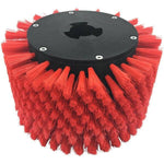MotorScrubber MS1049 7 1/2" x 5 1/2" Red Medium Duty Stair and Baseboard Brush
