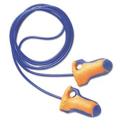 Howard Leight® by Honeywell LT-30 Laser Trak Single-Use Earplugs, Corded, 32NRR, Orange/Blue, 100 Pairs - Janitorial Superstore