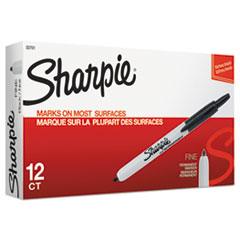 Sharpie® Fine Point Permanent Marker, Black, 12 Pk (SAN30001B)