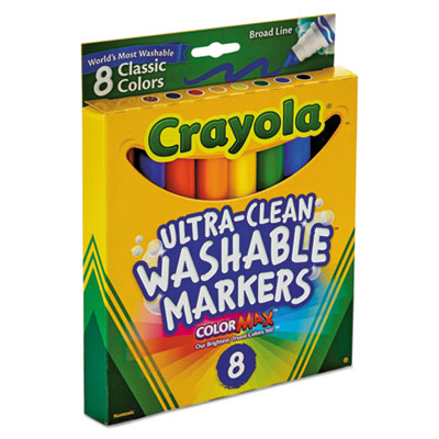 Crayola 8 Ct Bold Broad-Line Washable Markers CYO587808