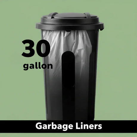 Commercial 30 gallon white garbage bag liners bulk