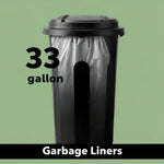 heavy duty 33 gallon black trash bags bulk
